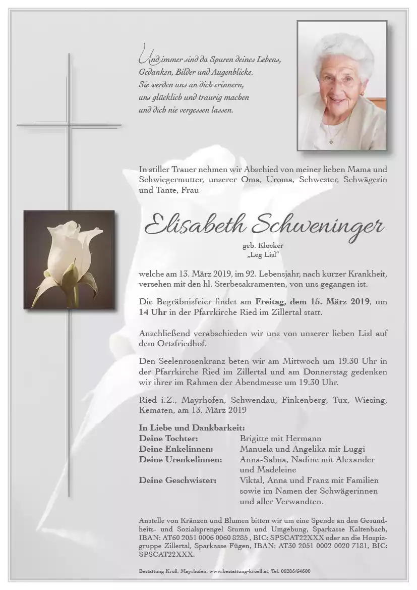 Parte von Elisabeth Schweninger